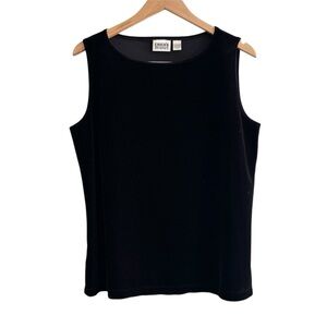 Vintage Chico's Velvet Black Thick Strap Tank Top